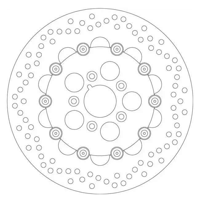 SBS ''10-Spoke A Floater'' brake rotor 292mm. Front - 44136-84A