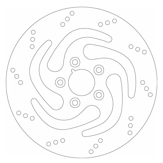 SBS ''OEM style Swept Rigid'' brake rotor 292mm. Rear - 41791-79A