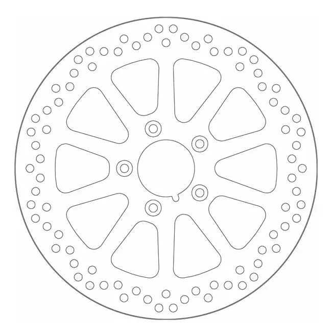 SBS ''10-Spoke Rigid'' brake rotor 300mm. Front - 46717-10