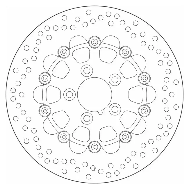 SBS ''10-Spoke A Floater'' brake rotor 292mm. Rear - 41797-00