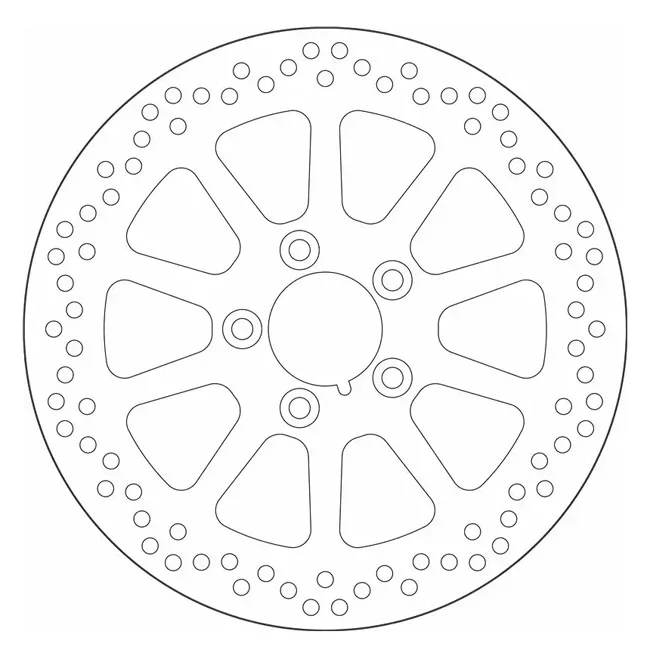 SBS ''10-Spoke Rigid'' brake rotor 300mm. Rear. 6mm thick - 41810-08B