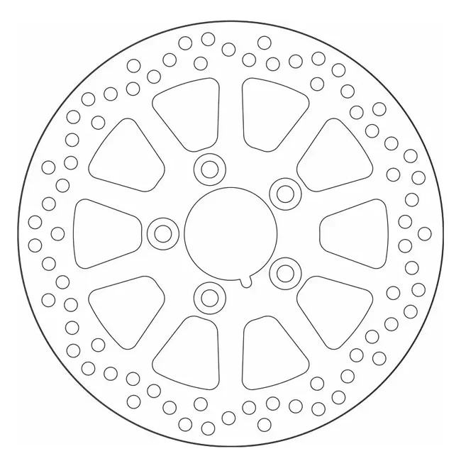 SBS ''10-Spoke Rigid'' brake rotor 260mm. Rear - 41833-08