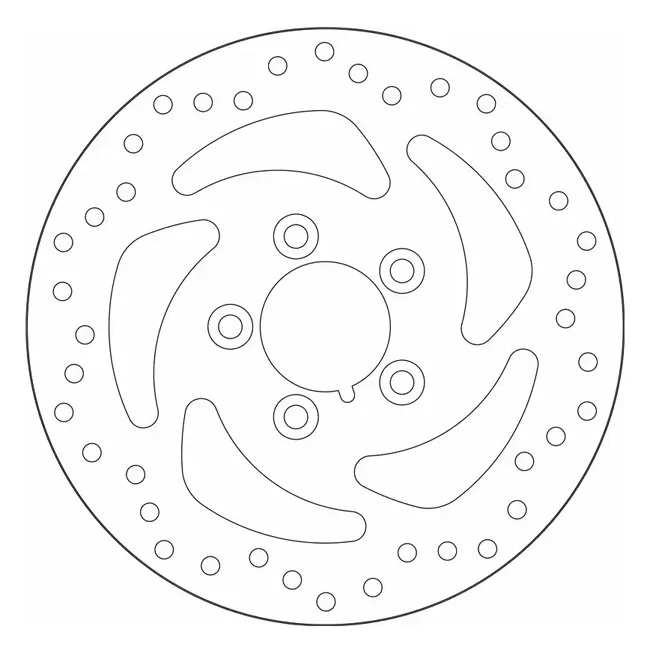 SBS ''5-Spoke Swept Rigid'' brake rotor 260mm. Rear - 41833-08