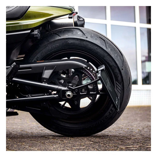 HeinzBikes Side mount license plate bracket. Black