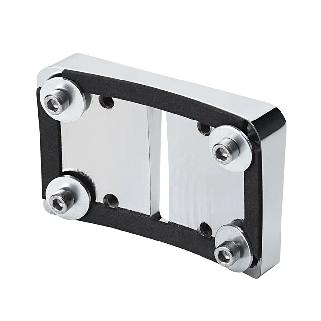 HeinzBikes License plate holder adapter Blokks. Chrome