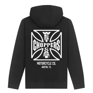 West Coast Choppers WCC ATX Cross zip hoodie black/white