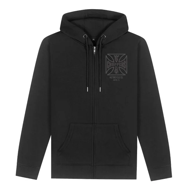 West Coast Choppers WCC ATX Cross zip hoodie black/gray
