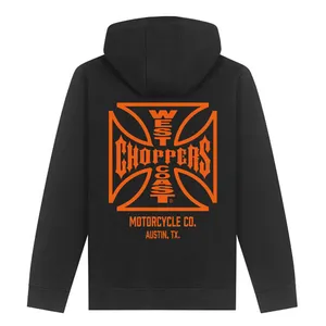 West Coast Choppers WCC ATX Cross hoodie black/orange