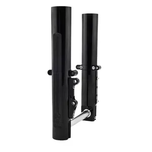 Performance Machine PM, lower leg assembly, dual disc, radial calipers. Black