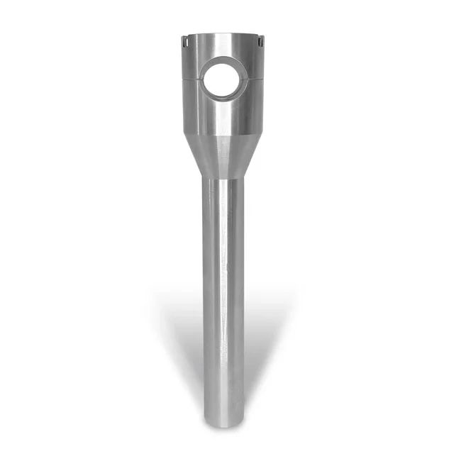 HeinzBikes Clubstyle straight risers 10". Silver/Silver