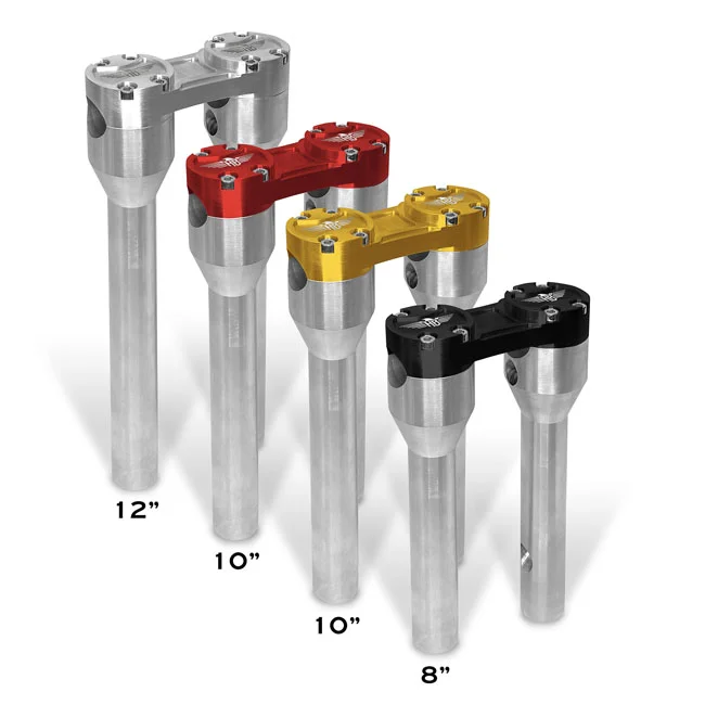HeinzBikes Clubstyle straight risers 12". Silver/Gold