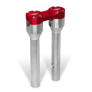 HeinzBikes HeinzBikes, Clubstyle straight risers 12". Silver/Red