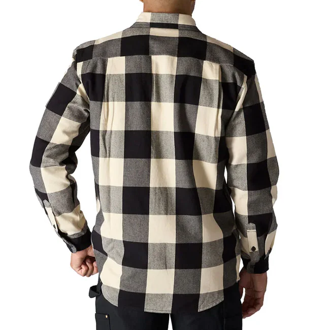 Carhartt Plaid flannel shirt oat milk