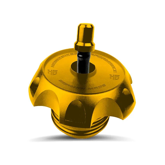 HeinzBikes Performance vented gas cap. Gold