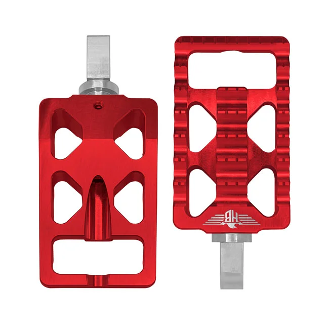 HeinzBikes MX passenger foot pegs V1. Red