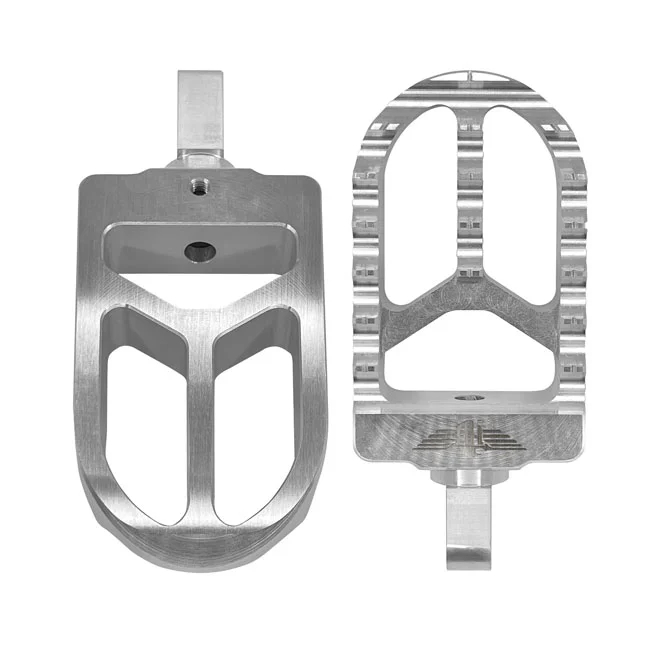 HeinzBikes MX foot pegs V2. Silver
