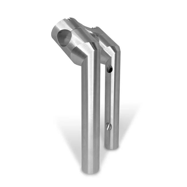 HeinzBikes Clubstyle pullback risers 6". Silver/Silver