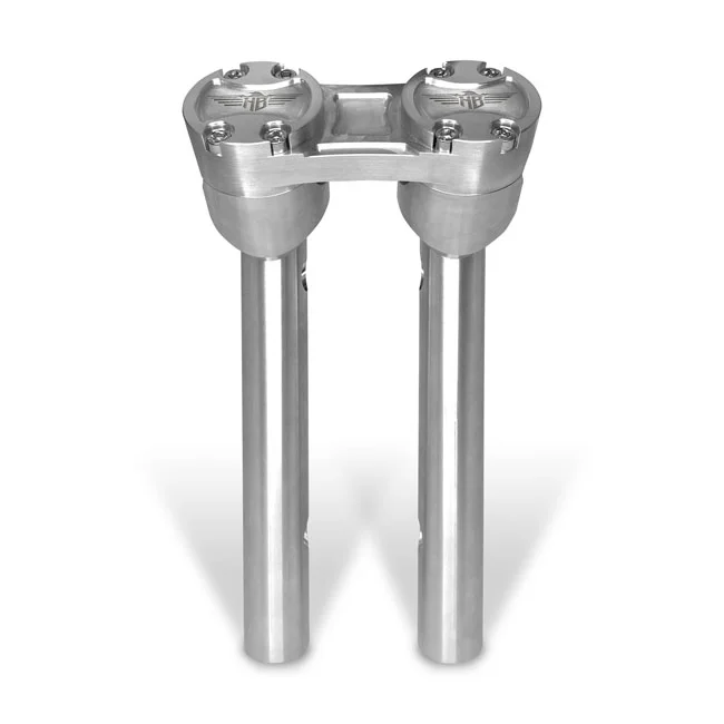 HeinzBikes Clubstyle pullback risers 6". Silver/Silver
