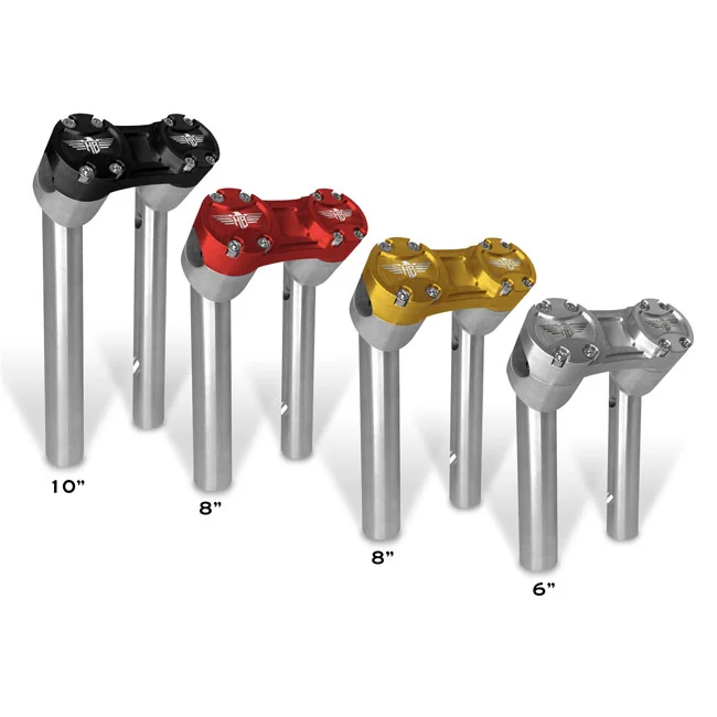 HeinzBikes Clubstyle pullback risers 6". Silver/Silver