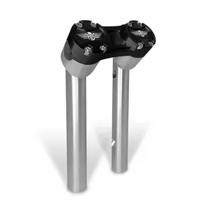 HeinzBikes HeinzBikes, Clubstyle pullback risers 10". Silver/Black