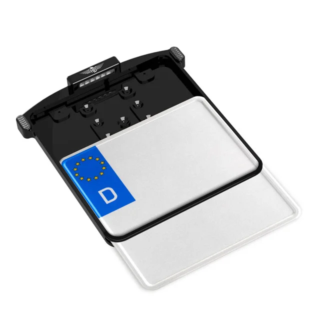 HeinzBikes All-In-One Micro license plate holder. Black
