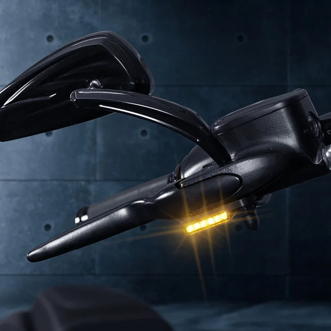HeinzBikes ''Stripes'' below bar turn signals. Black no PL