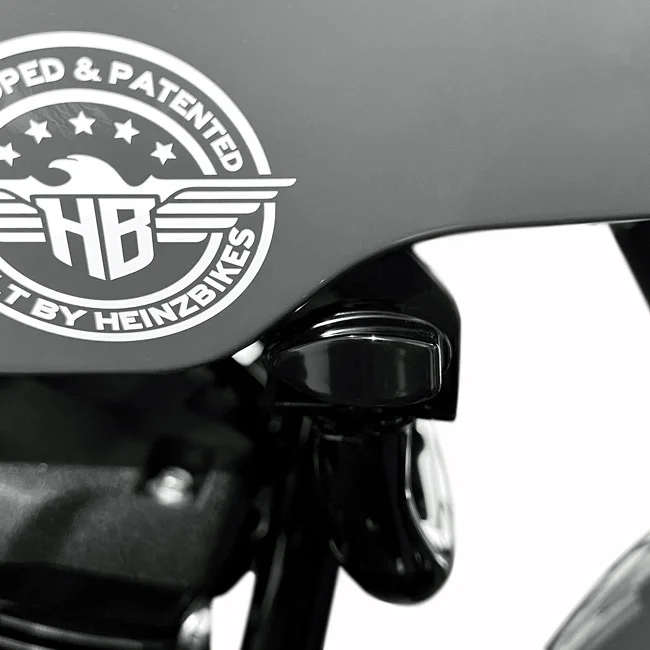 HeinzBikes ST Nano front signals. Black