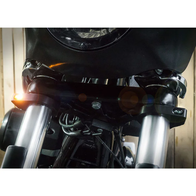 HeinzBikes ZC-Line Micro LED fork turn signal set. Black