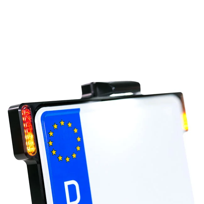 HeinzBikes All-in-One license plate bracket. Black