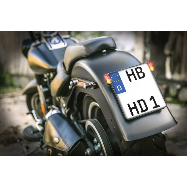 HeinzBikes All-in-One license plate bracket. Black