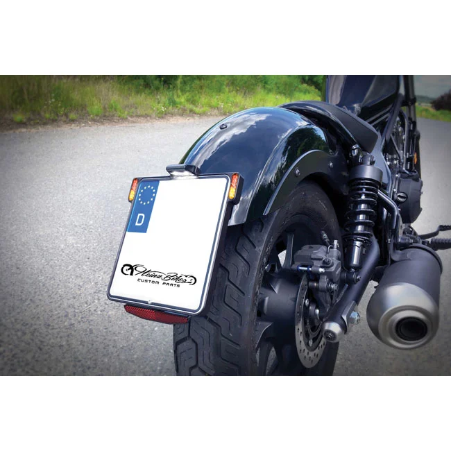 HeinzBikes All-in-One license plate bracket. Black