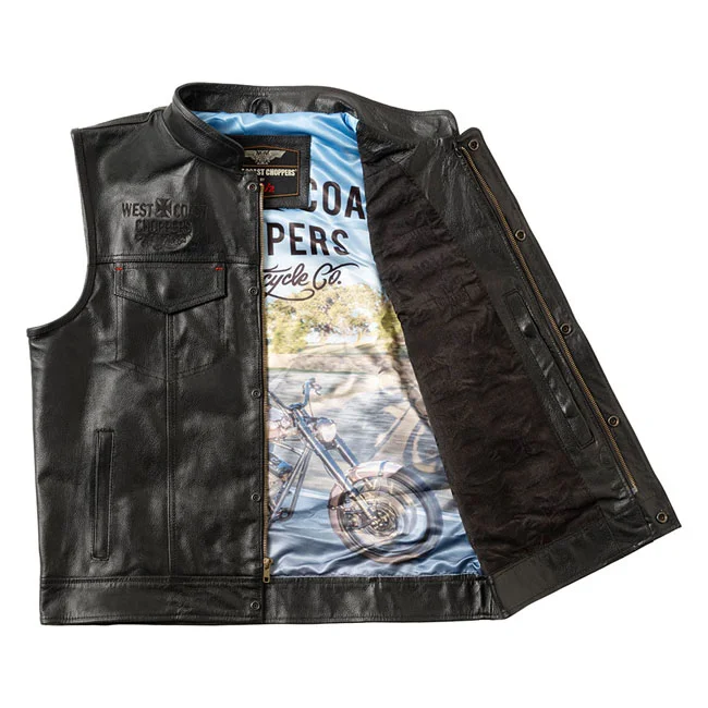 West Coast Choppers WCC x 13 1/2 Dominator leather riding vest