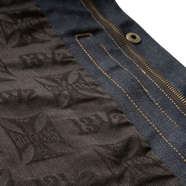 West Coast Choppers WCC x 13 1/2 Dominator RAW denim riding vest