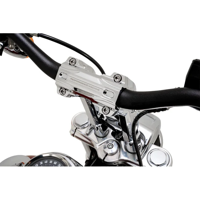 Performance Machine PM, 1-1/4" Phatbar & 12" riser kit. Chrome