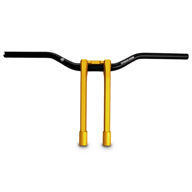 Performance Machine PM, 1-1/4" Phatbar & 14.5" riser kit. Gold Ops