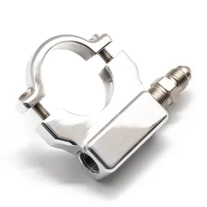 Feuling Feuling, 1" handlebar oil pressure gauge mount. Polished