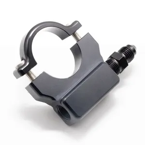 Feuling Feuling, 1-1/4" handlebar oil pressure gauge mount. Black