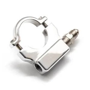 Feuling Feuling, 1-1/4" handlebar oil pressure gauge mount. Polished