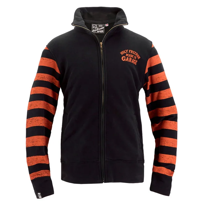 Holy Freedom Freedom Garage zip sweatshirt orange/black
