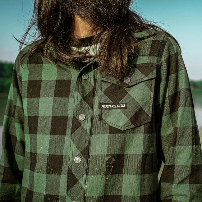 Holy Freedom Freedom Jessie James Flannel shirt green