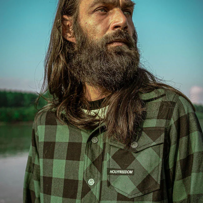 Holy Freedom Freedom Jessie James Flannel shirt green