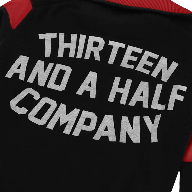 13 and a half company 1/2 Outlaw half-zip sweater black/red