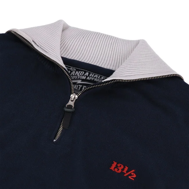 13 and a half company 1/2 Outlaw half-zip sweater navy/offwhite