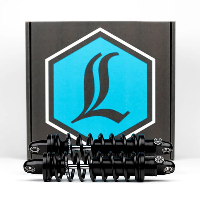 Legend Air Suspension Revo-A shock set. Heavy Duty. 12" Black