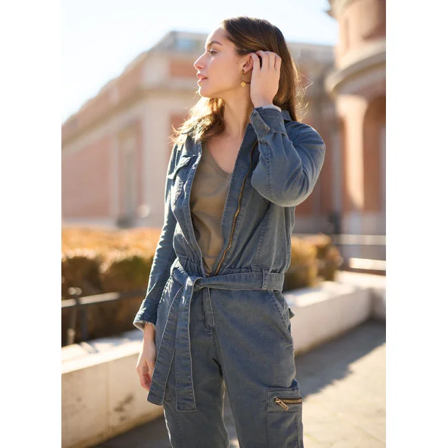 By City City Black Hawk ladies overall denim