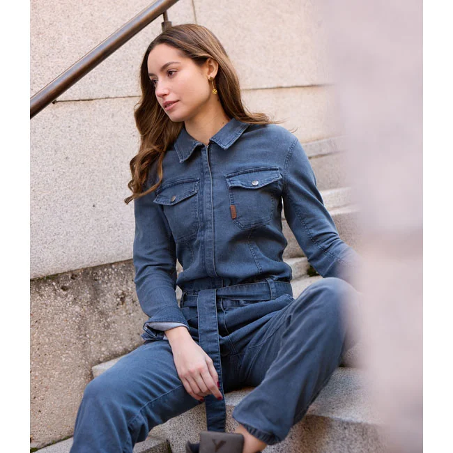 By City City Black Hawk ladies overall denim