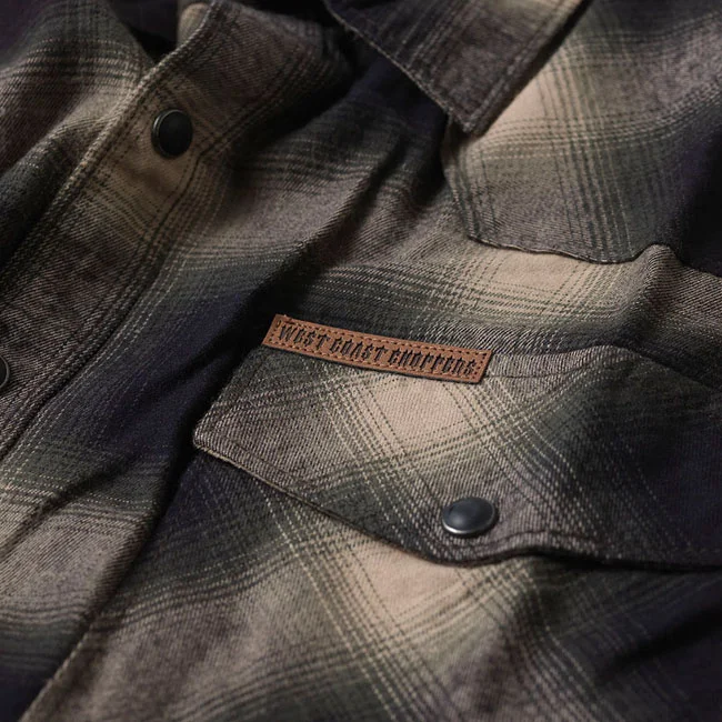 West Coast Choppers WCC Outlaw Flannel shirt olive/beige