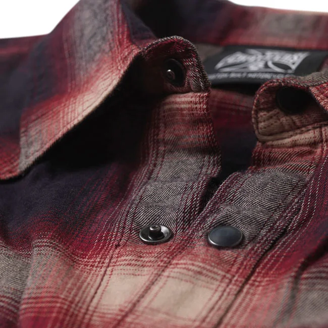 West Coast Choppers WCC Outlaw Flannel shirt red/grey