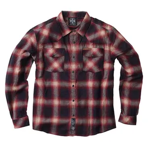West Coast Choppers WCC Outlaw Flannel shirt red/grey