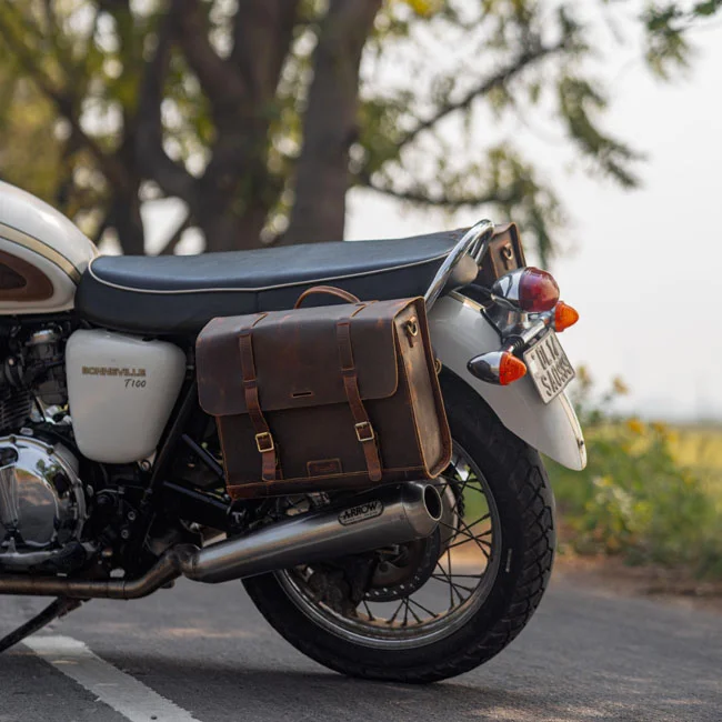 Tripmachine Trip Machine, Legacy Saddlebag set. Cognac